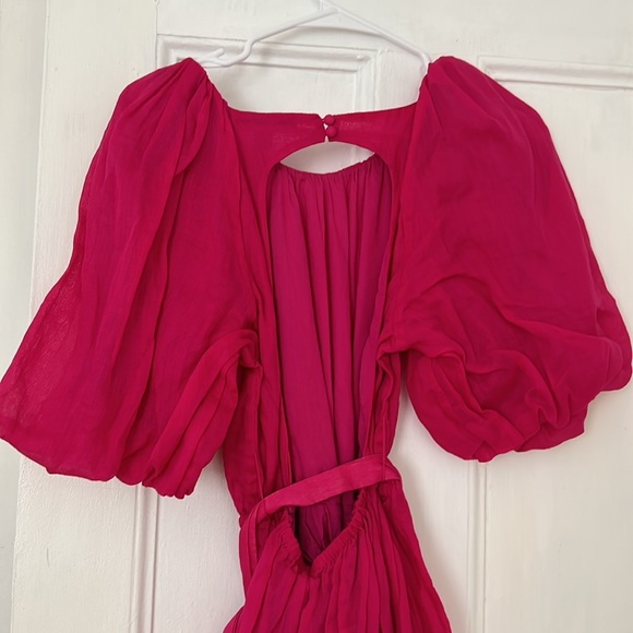 Banana Republic Ramie Open-Back Dress in Dark Magenta- XS - Picture 7 of 7